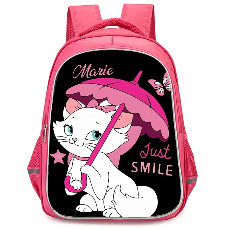 pochettes à double fermeture éclair, motif de dessin animé mma-rie cc-at, unisexe, sac à dos pour enfants de grande capacité de 16 pouces, idéal pour les garçons et les filles âgés de 5 à 10 ans.