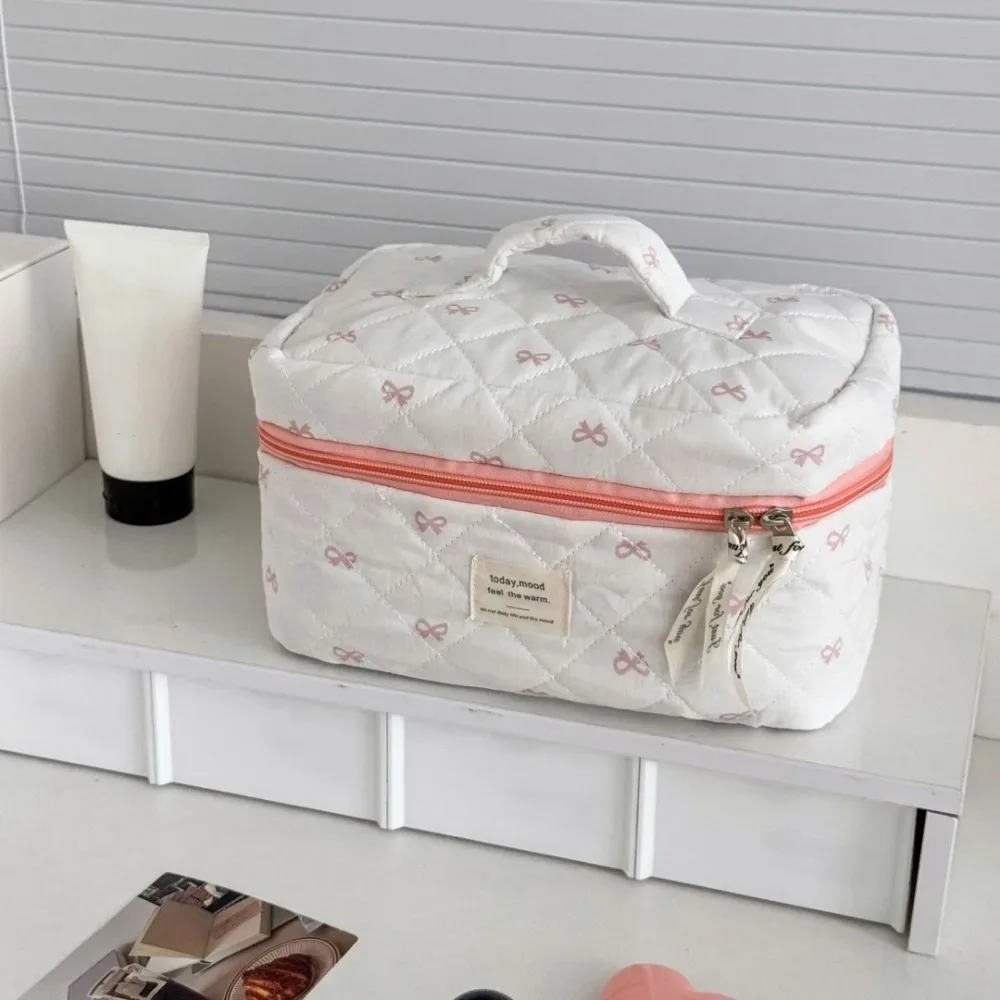 sac à cosmétiques portable bleu pour femme, pochette de voyage, sac de rangement grande capacité, trousse à maquillage zippée, cadeaux