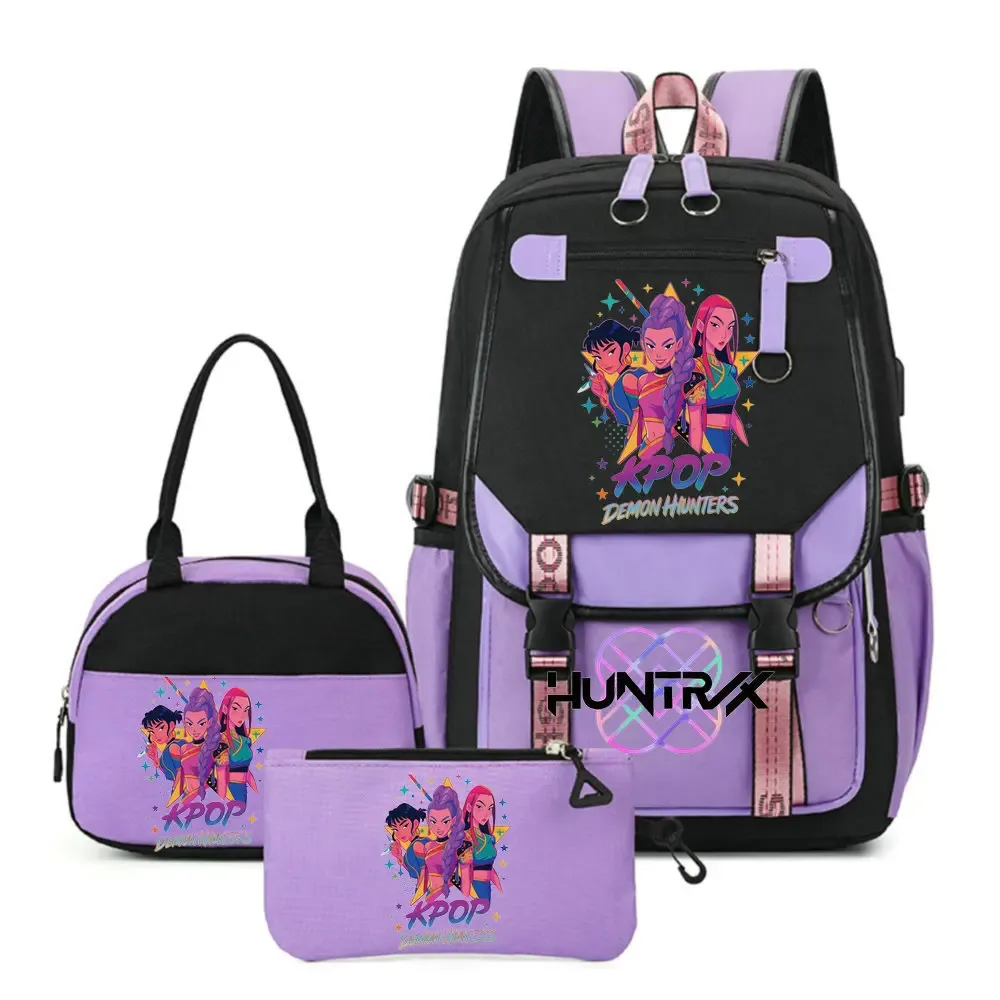 nouveaux sacs à dos kpop demon hunters, sac d'école pour garçons et filles, sac à dos pour ordinateur portable, pour adolescents, filles et femmes, imprimé mochila escolar, cadeau