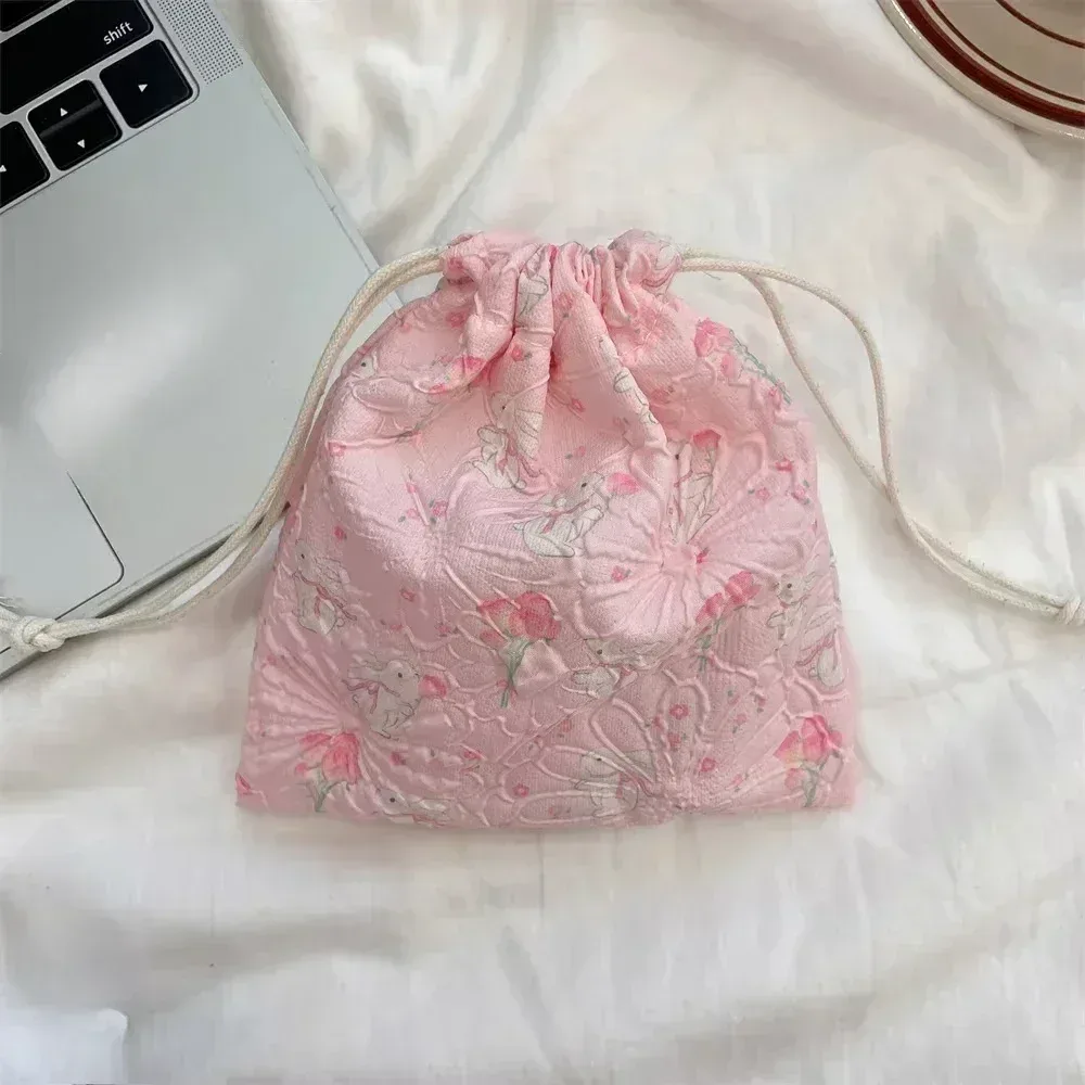 sac à cosmétiques de proximité de dessin animé pour femmes, pochette wstring, grands sacs d'évaluation de maquillage, poudres cosmétiques coréennes, trousse de beauté de toilette mignonne