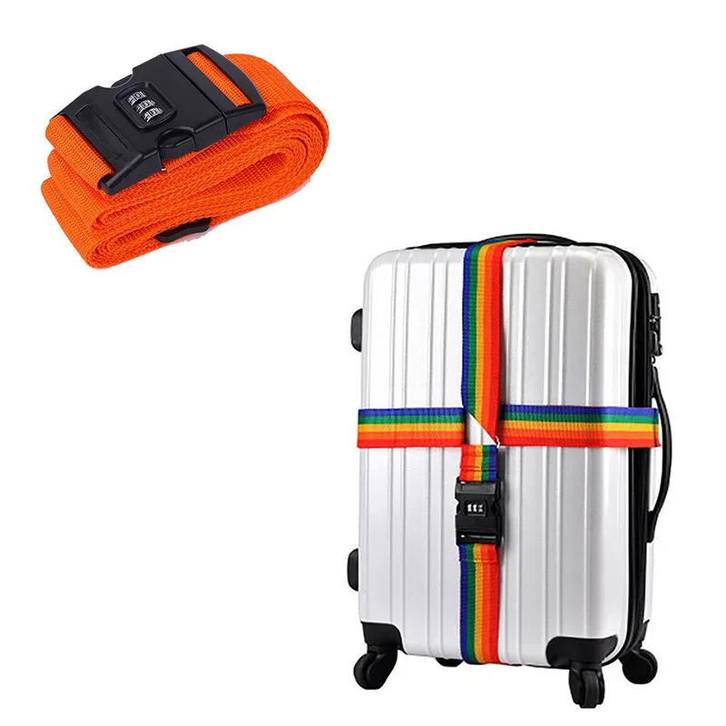 cipher lock sangles de bagage réglable valise de voyage boucle sangle ceinture de bagage accessoires de voyage valise emballage ceintures de sécurité