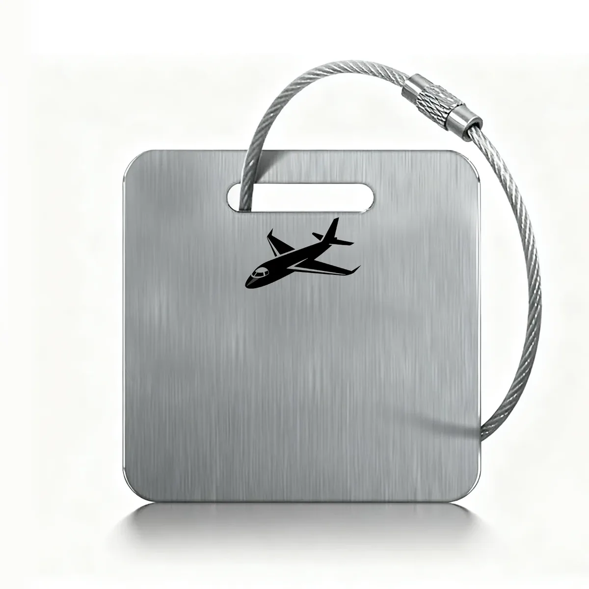 étiquette de bagage avec texte personnalisé, étiquette de valise personnalisée en acier inoxydable, accessoires de voyage anti-perte, étiquettes d'identification de gravure laser