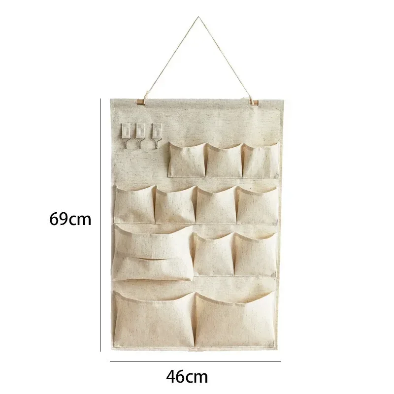 sac de rangement mural multi-poches transparent avec support pour téléphone - organisateur suspendu pour porte, placard, salle de bain en tissu non tissé