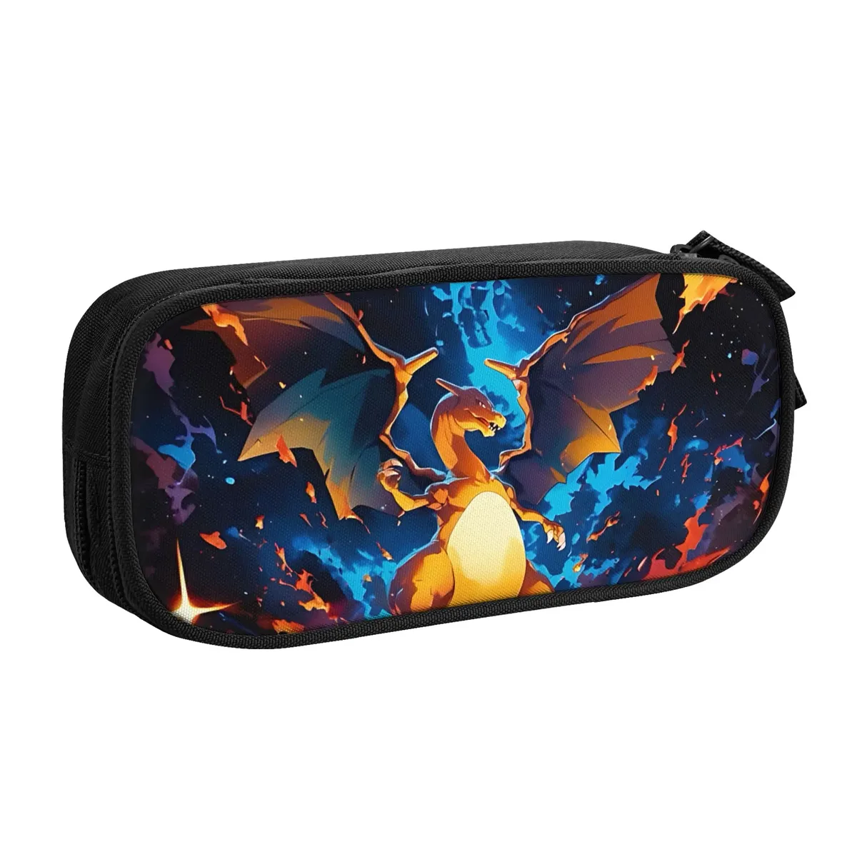 sacs de grande capacité personnalisés avec un motif de pokémon charizard pour enfants, trousse scolaire pour garçons et filles