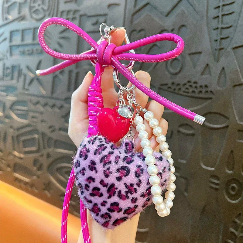 porte-clés pendentif à breloque pour sac, corde tressée, accessoires de sac à dos pour femmes, cadeau suspendu pour téléphone