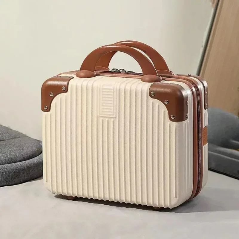 mini valise de voyage légère de 14 pouces, boîte à cosmétiques, organisateur de bagages à main étanche, étui de maquillage, petite valise d'embarquement portable