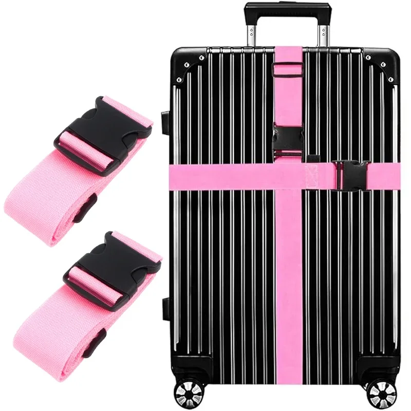 sangles de bagages durables antivol, 2 pièces, ceintures de valise de voyage aux couleurs vives, sangles de bagages réglables, accessoire de bagages de voyage