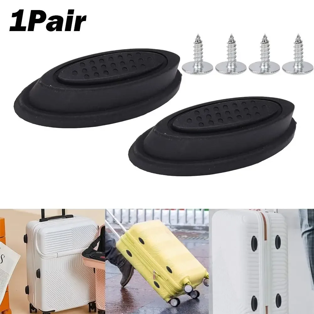 coussinets de pieds de bagages en plastique noirs avec vis, support inférieur de bagages, support inférieur de bagages, toutes les valises