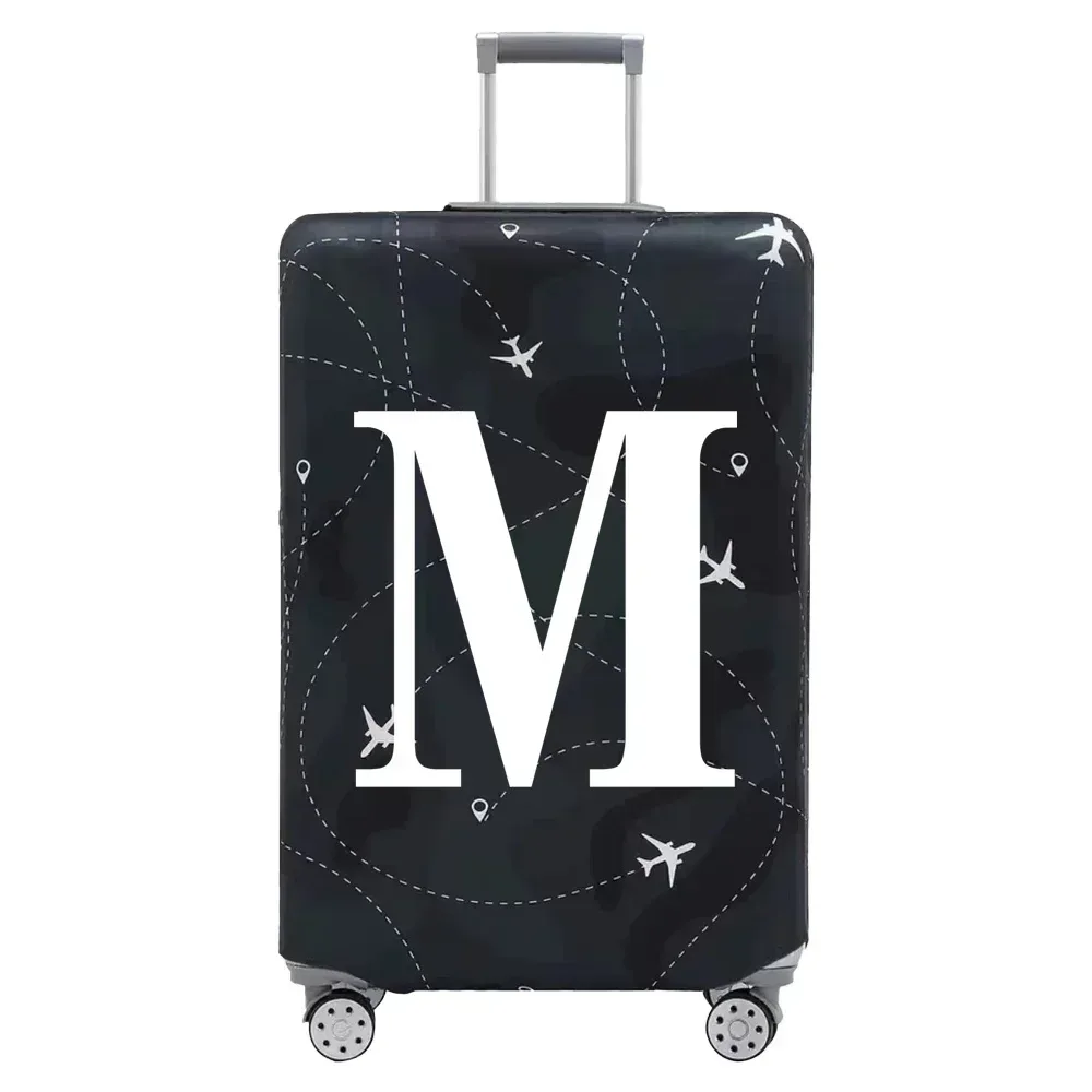 juste de protection en tissu pour bagages, housse anti-poussière anti-rayures, valise trempée pour sac de 18 à 32 pouces, lettre blanche, accessoires de voyage