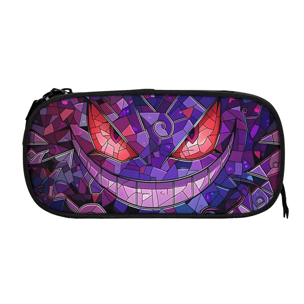 sacs personnalisés pokemon rouge et noir charizard de grande capacité pour enfants, trousse à crayons d'école pour garçons et filles