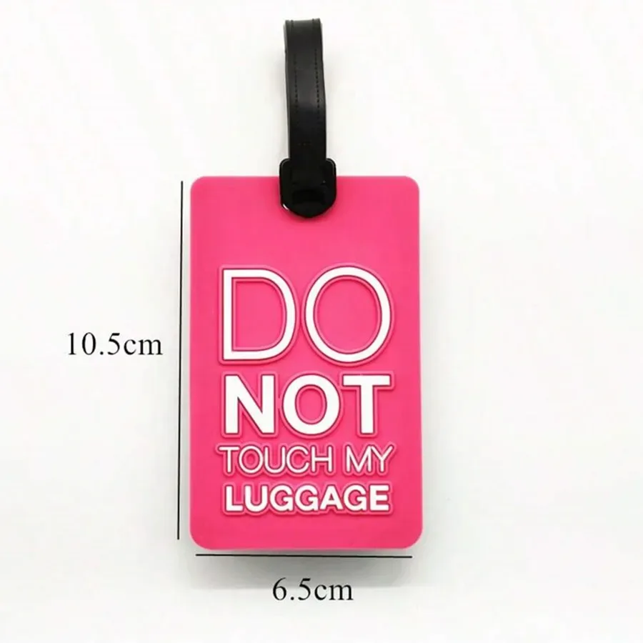 étiquette de bagage don't touch my bag, 1 pièce, accessoires de voyage de haute qualité, étiquette d'embarquement, étiquettes d'identification de nom