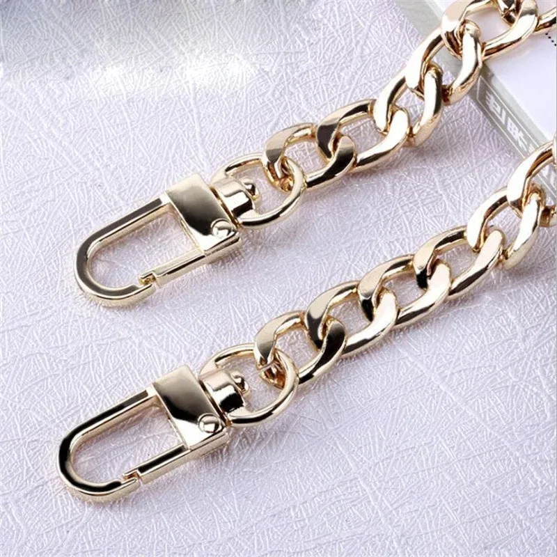 longue chaîne de sac à main en métal de 120cm, poignée de remplacement, sac à main, sac à bandoulière, accessoires de chaîne or/argent/noir