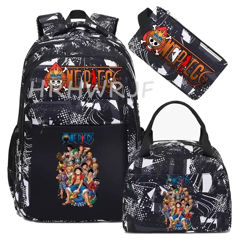 sac à dos one piece monkey d luffy camouflage, grand sac de voyage pour adolescents, sac d'école pour femmes et hommes, sac à dos décontracté pour ordinateur portable
