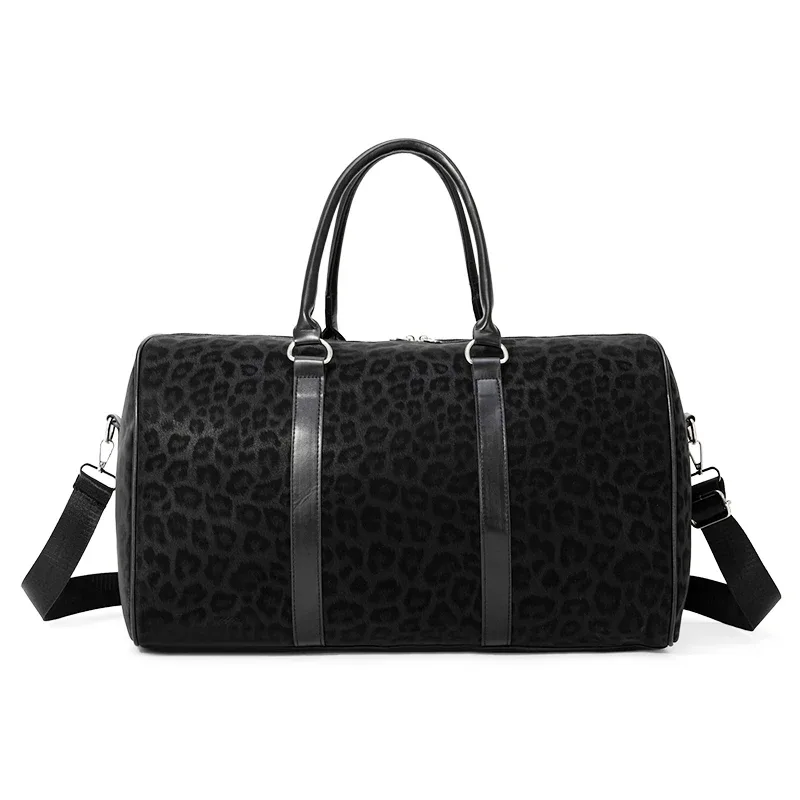 sac de voyage week-end imprimé léopard, grand sac de transport, sac de sport, sac de nuit avec sangle réglable pour hommes et femmes
