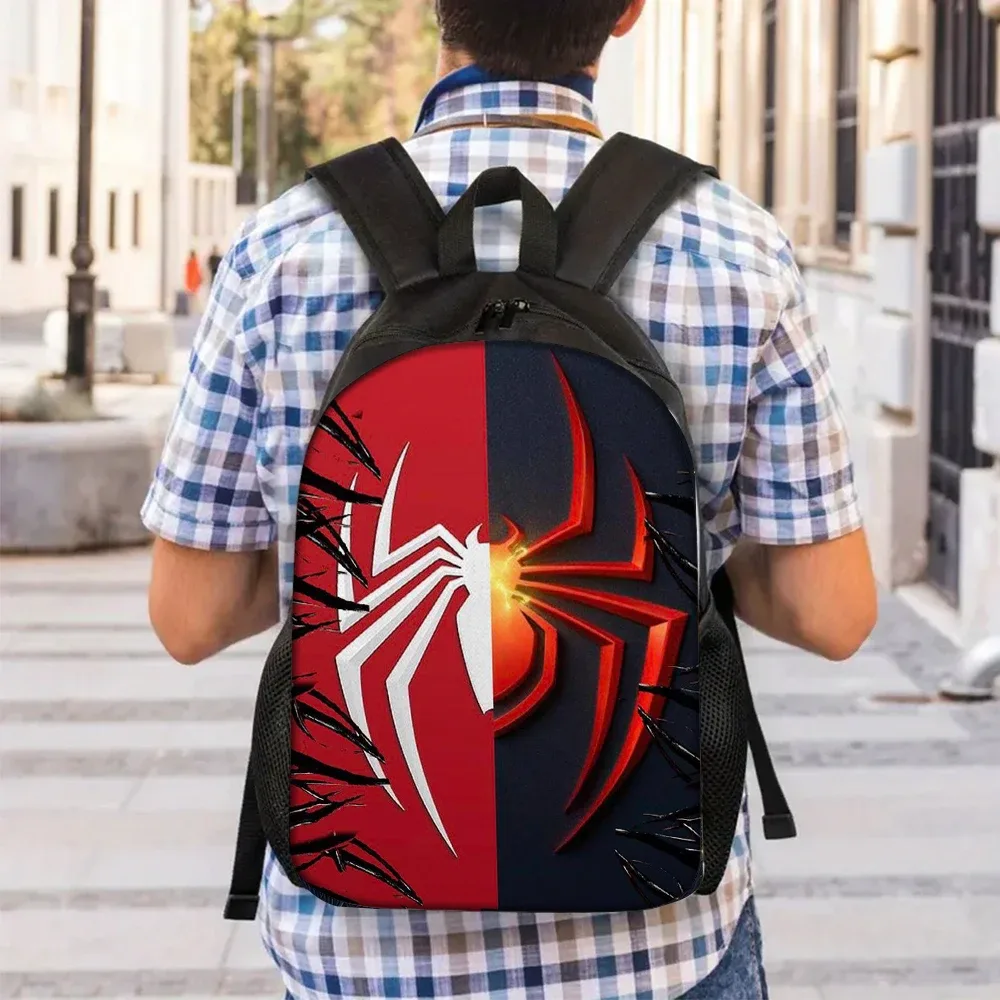 ensemble de 3 sacs à dos imprimés araignée | sac à dos décontracté de grande capacité avec pochette et sac fourre-tout assortis, parfait pour un usage quotidien