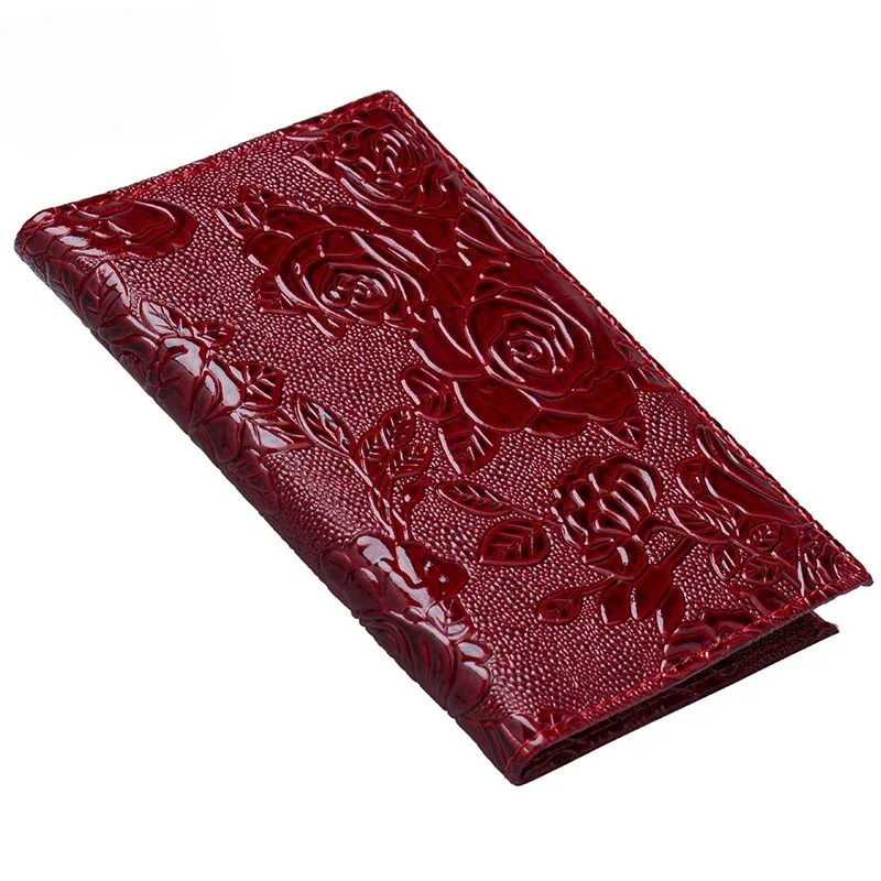 accessoires de voyage housse de passeport fleur de rose porte-passeport en relief housse de carte bancaire portable portefeuille pour femmes et hommes