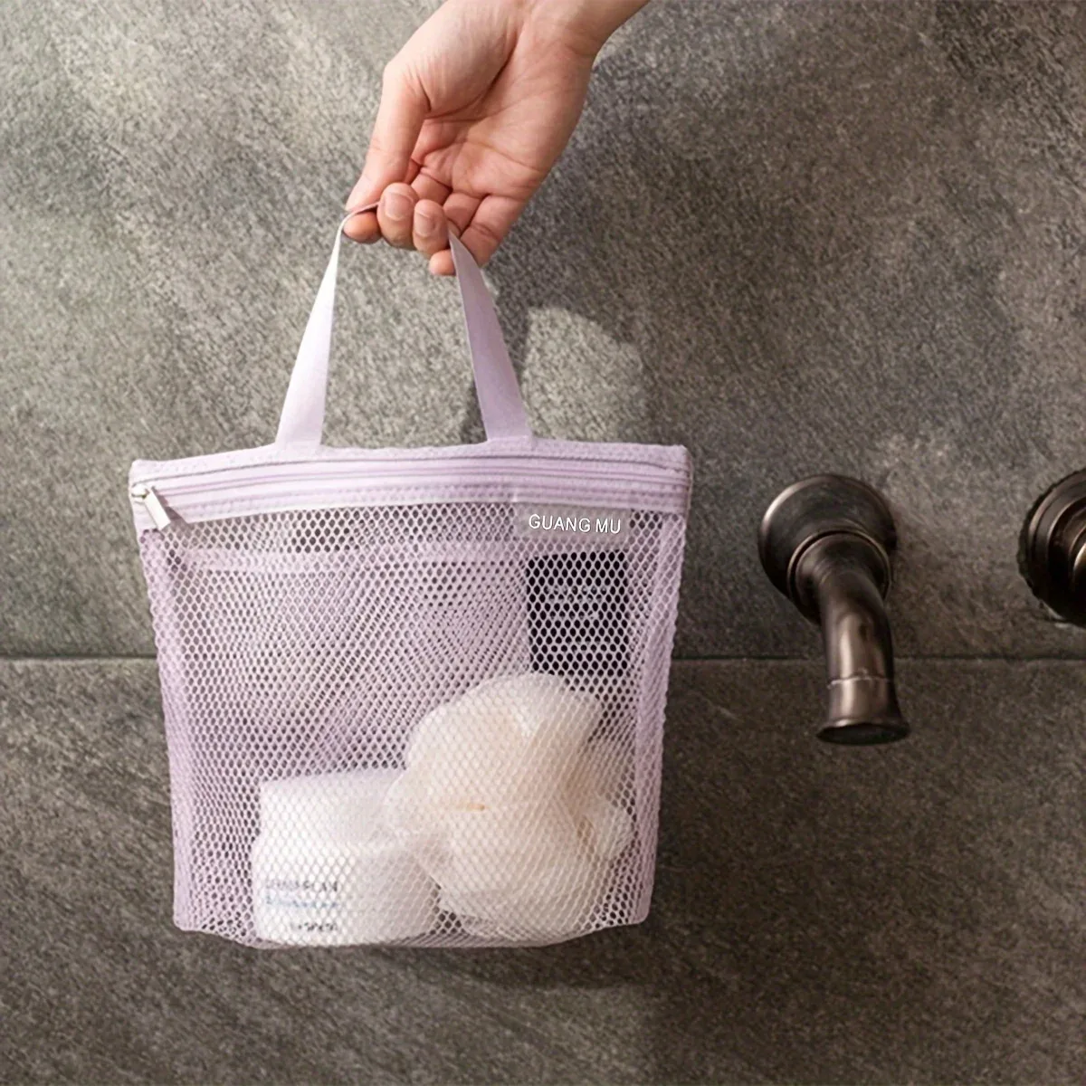 sac de maquillage portable, sac de bain imperméable en maille, sac de sport, sac de rangement pour articles divers, trousse de toilette de voyage