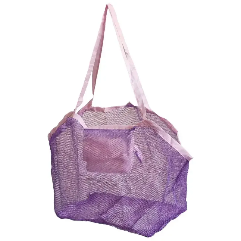 sac de rangement pliable pour jouets de plage pour enfants, 1 pièce, sac de transport en maille portable pour transporter des outils de pioche de sable, jeux en plein air
