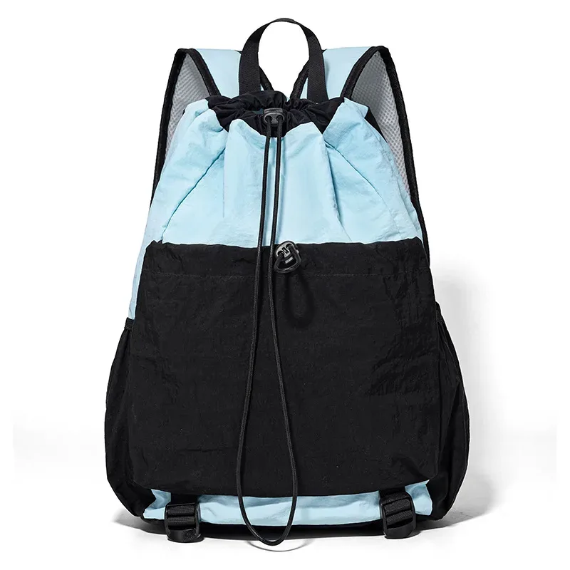 sac à dos de sport extérieur à cordon de serrage avec logo personnalisé, grande capacité, sac de badminton, personnalisation personnalisée, sac à dos en nylon imperméable