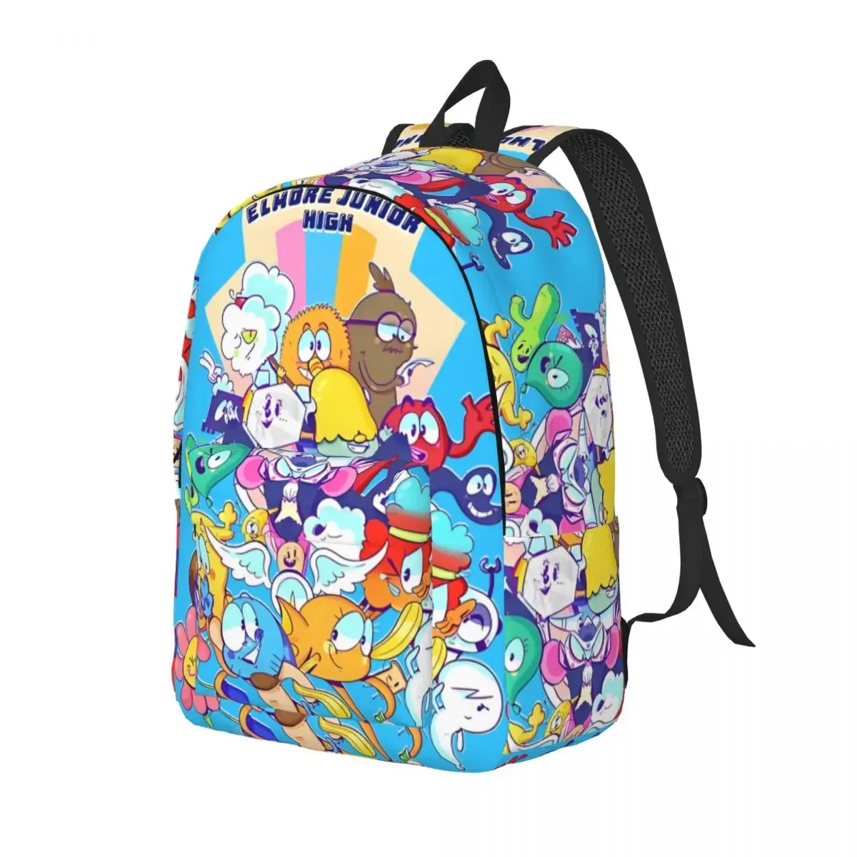 gumball pixel art modèle sac à dos pour hommes femmes étudiant randonnée sac à dos comédie incroyable monde de gumball ordinateur portable sacs en toile