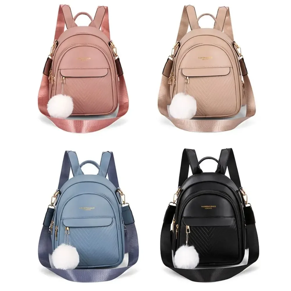 petit sac à dos carré en cuir pu, simple et tendance, sacs d'école décontractés en pu, grande capacité, mini sacs de luxe légers pour femmes, voyage quotidien