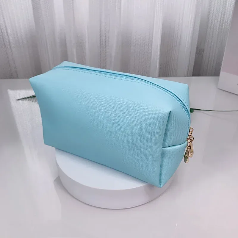 sac à cosmétiques de voyage en cuir pu pour femmes et filles, sac de maquillage, trousse de toilette, sac à main de rangement, poudres de maquillage