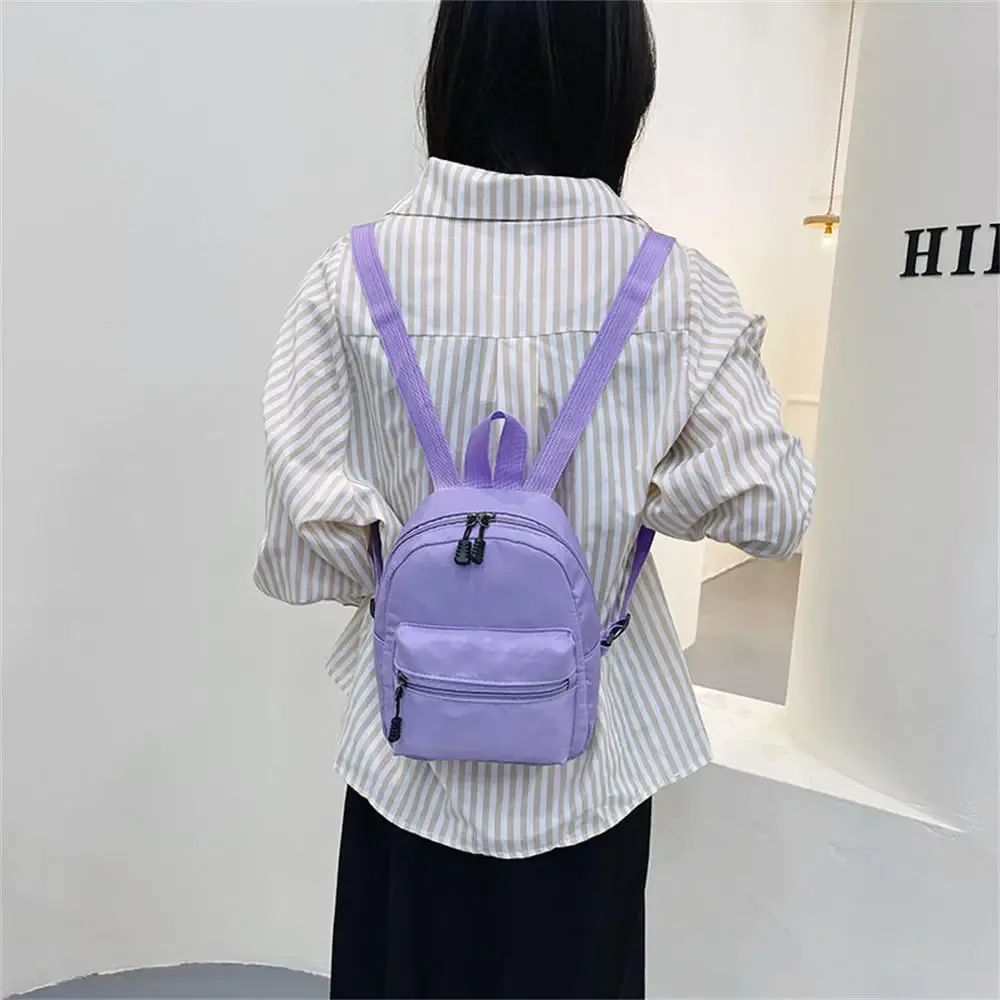 sac d'école holographique en nylon pour femme, petit cartable décontracté, sac de voyage pour adolescent, sac à dos étudiant, coréen, solide, document, sr