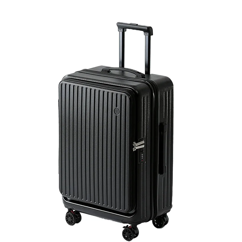 valise extensible multifonctionnelle à ouverture frontale avec porte-gobelet, bagage de grande capacité 360 ° roues amortissantes 20' 24' 28'