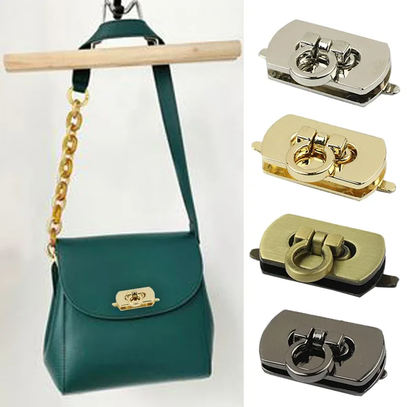 fermoir de sac en métal, matériel de sac, serrures torsadées, boucle de sac pour sac à main, sac à bandoulière, serrures tournantes de remplacement, accessoires de sac, vente en gros