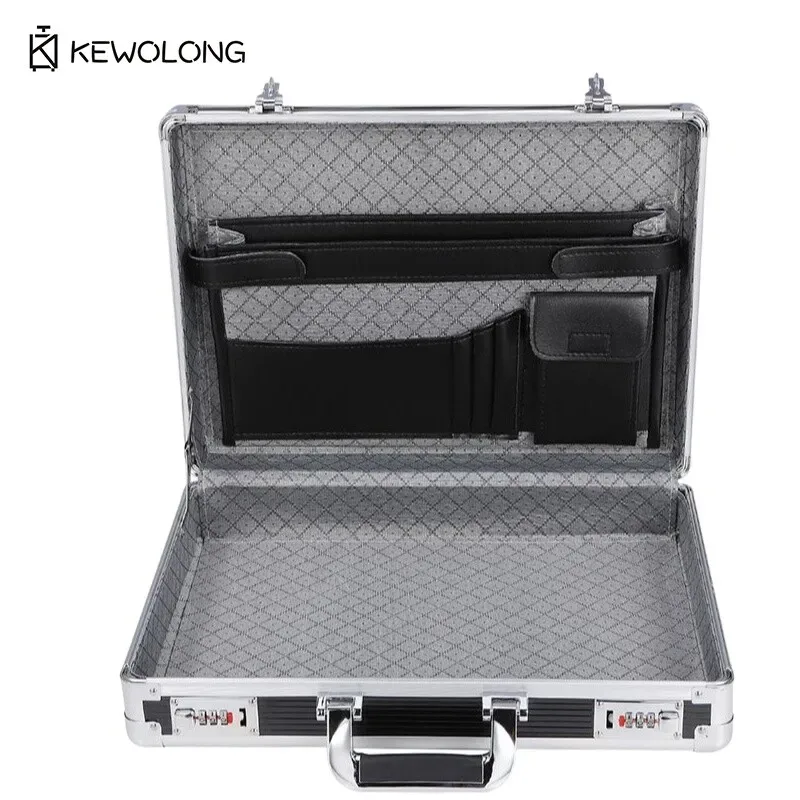 mallette rigide d'affaires avec serrure-boîte de sécurité de bureau coffre-fort pour documents pour fichiers, certificats, espèces, valise portable