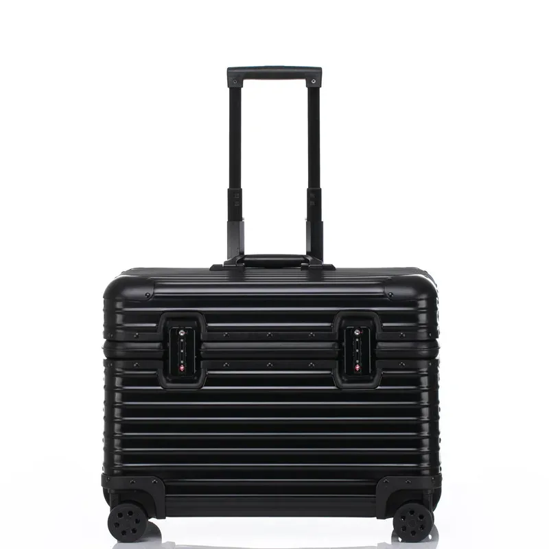 valise en aluminium 100%, étui pour appareil photo de photographie à ouverture supérieure, valise de cabine à main de 18/20 pouces, serrure par mot de passe, boîte à outils pour bagages