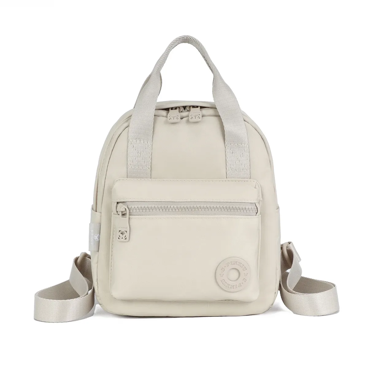 sac à main en nylon décontracté pour voyage, sac bandoulière léger multi-couches, sac à dos unisexe respirant avec sangle d'épaule, couleur unie