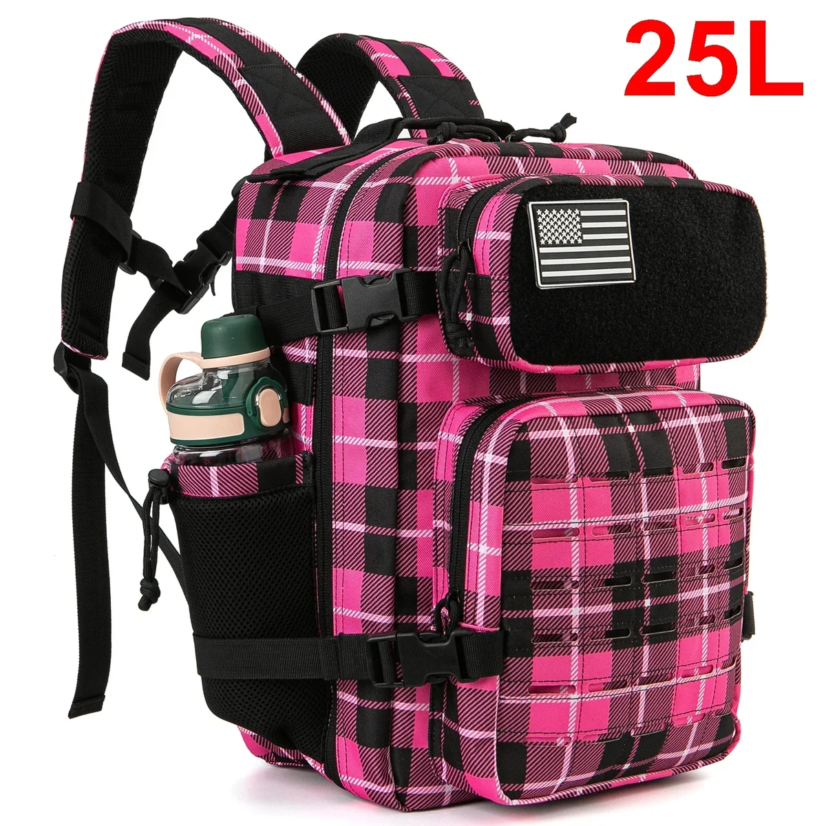 sac à dos tactique 25l/45l pour hommes et femmes, sac de survie en plein air, petit sac à dos d'école hking avec porte-bouteille