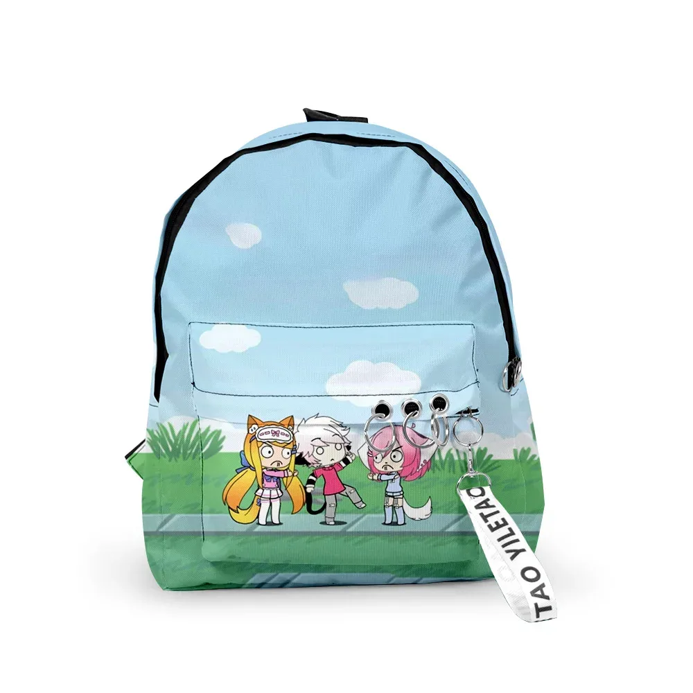 sacs d'école gacha life pour jeunes, sacs à dos pour garçons/filles, impression 3d, oxford, imperméable, porte-clés, petits sacs de voyage