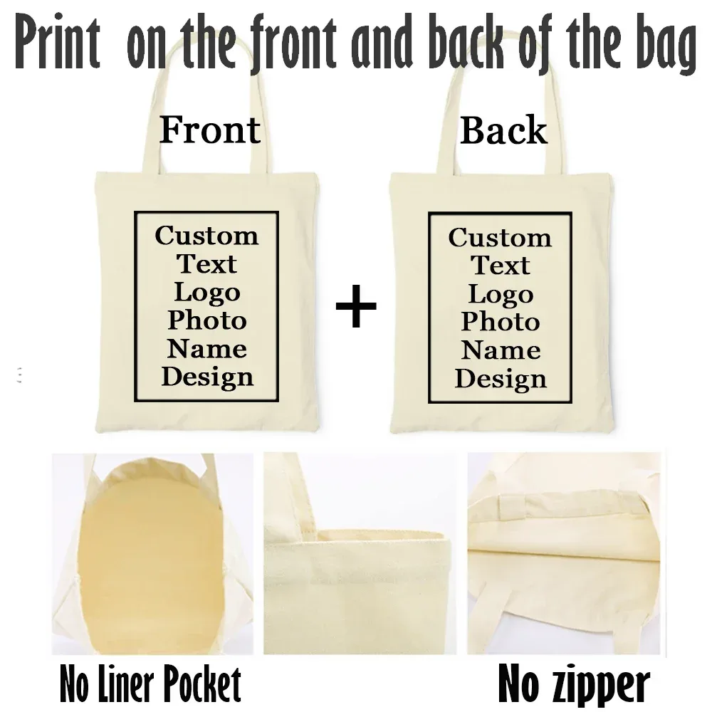 sac fourre-tout personnalisé avec nom et logo imprimé, sac à main de grande capacité pour dames, pochette de shopping pour mariage, sacs de livre cadeaux