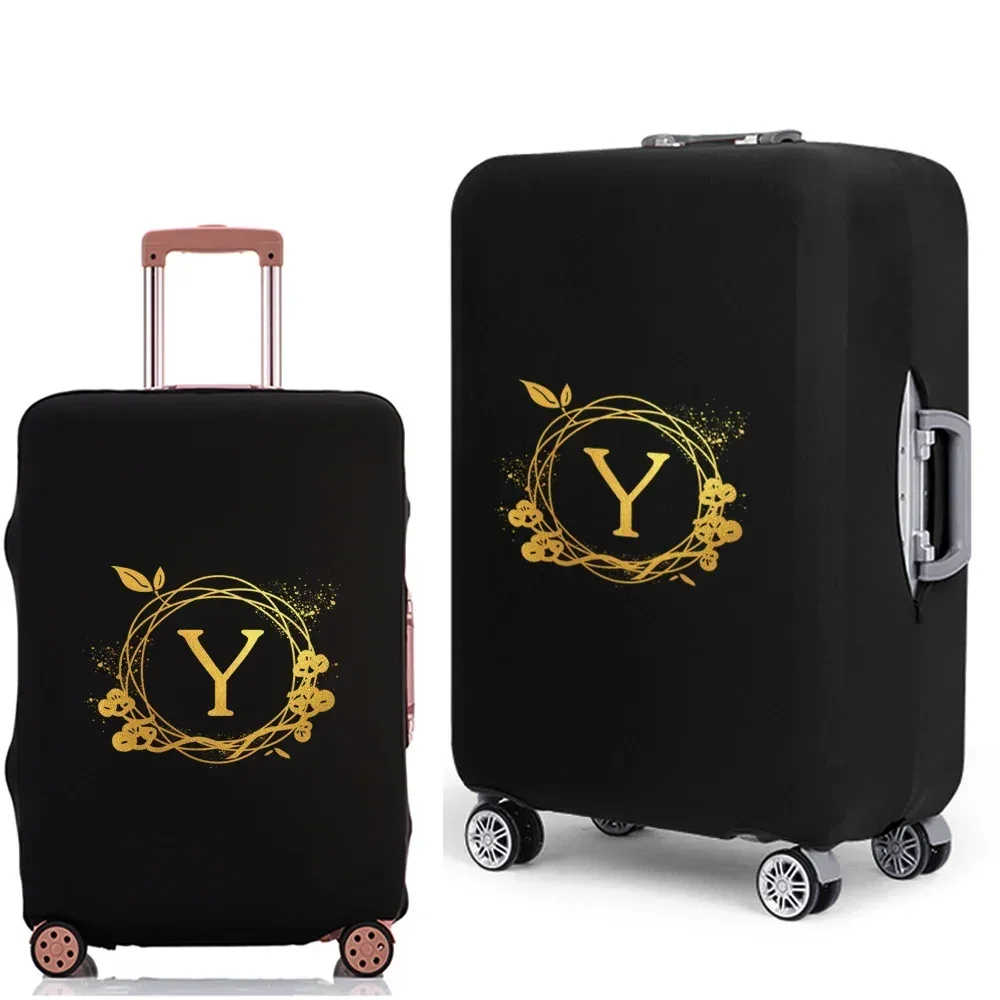 housse de valise housse de bagage couronne 26 lettre motif voyage élastique duffle bagages housses anti-poussière pour valise 18-28 pouces