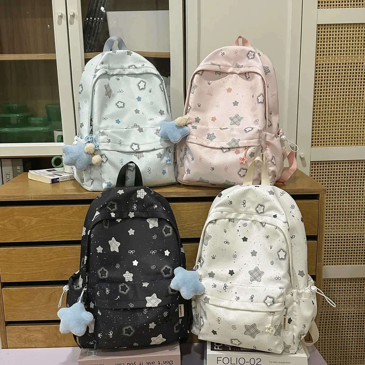Sac à dos scolaire de style coréen - Sac à dos haut de gamme de niche avec grande capacité et design léger pour un portage sur les deux épaules