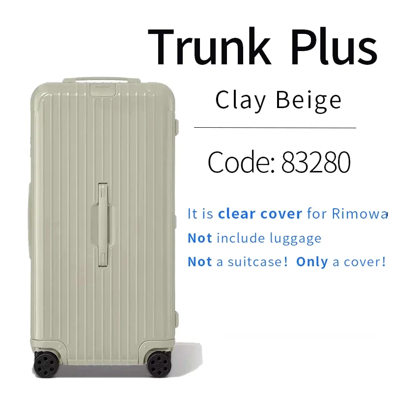 housse transparente pour valise rimowa clear protective cover essential trunk plus 33 pouces, housse de protection pour bagages rimowa