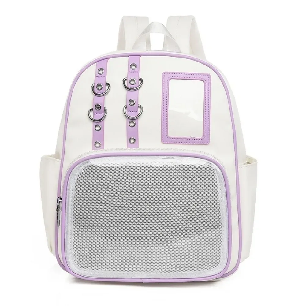sac à dos transparent tendance y2k lolita ita bag en pu pour fille, sac à dos de présentation personnalisé