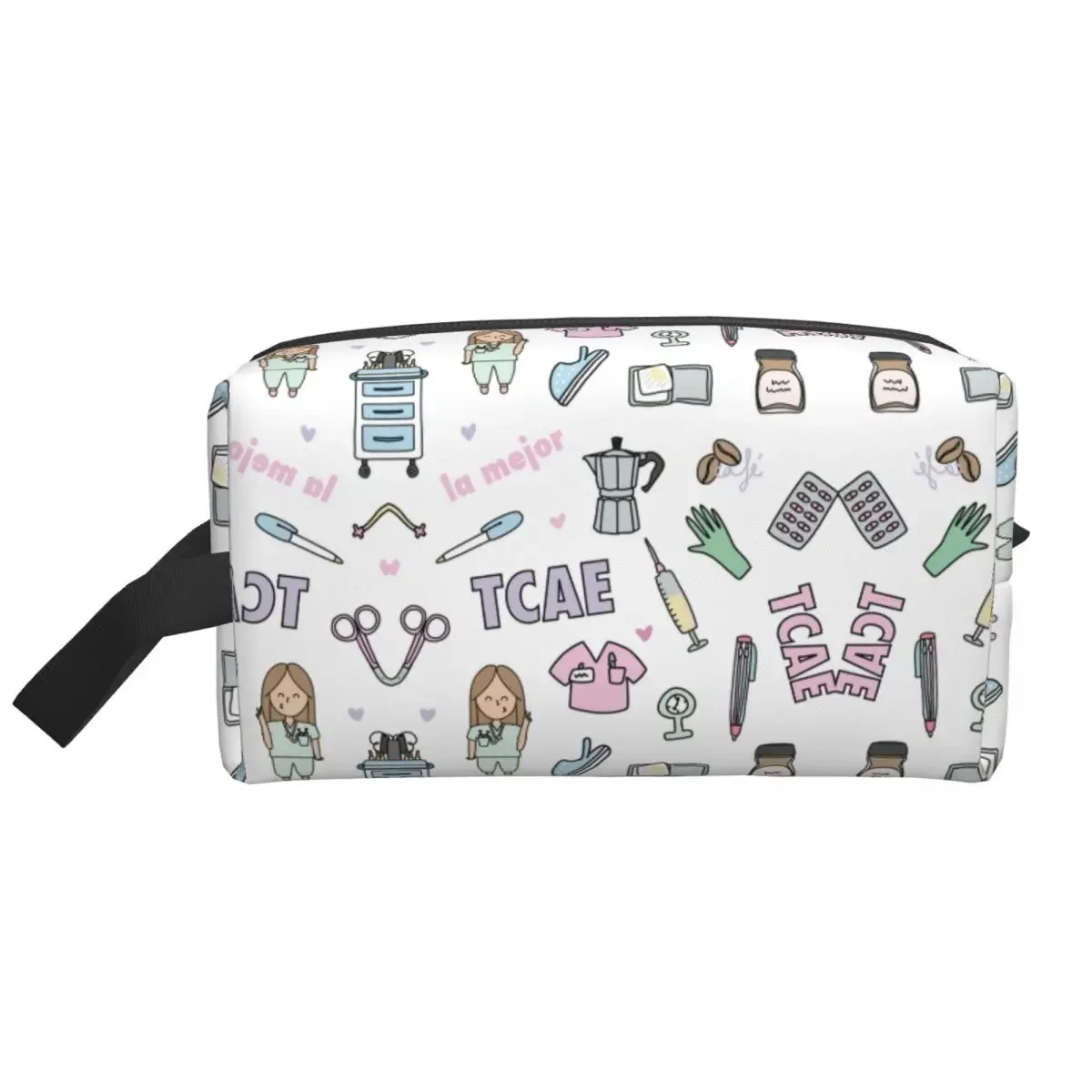 grands sacs à cosmétiques pour médecin et infirmière, trousse de maquillage, accessoires pour femmes, pochette de maquillage pour bourse résistante à l'eau