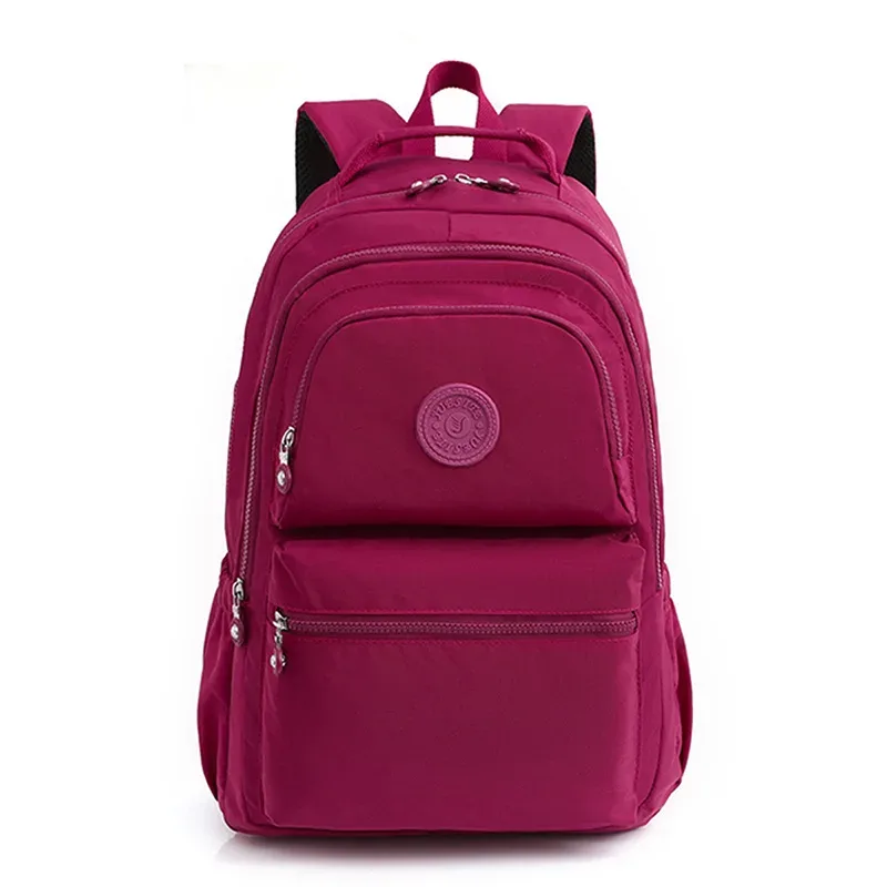 sac à dos à deux épaules pour femmes, sac à dos décontracté pour ordinateur portable, grande capacité, cartable d'étudiant, sac à dos de voyage étanche en nylon