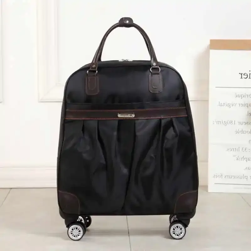 sac à main de bagage de voyage pour femmes, sacs à roulettes pour filles, cabine étanche, oxford, valise à roulettes pour dames, sac de traînée