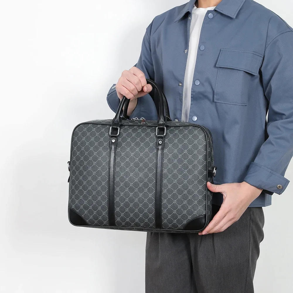 Sac à bandoulière tendance pour homme, sacoche d'affaires, sac à main, sac fourre-tout, sacoche pour ordinateur portable, mochilas de hombre, сумка, 보스턴백