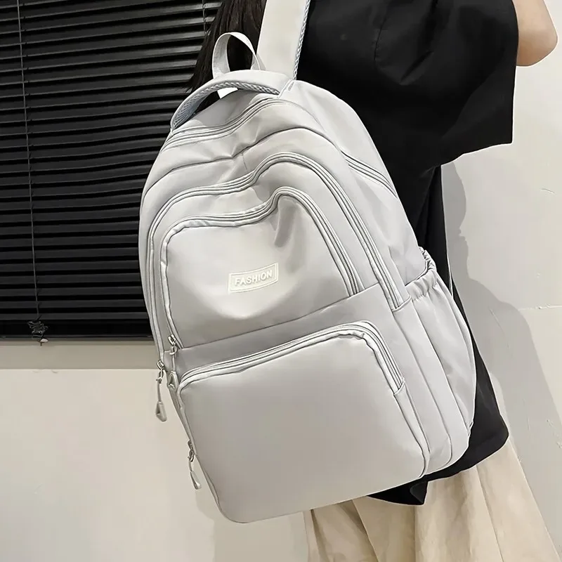 sac à dos décontracté de grande capacité pour collégiens, grande taille, pour filles, simple, couleur unie, voyage, sport, en vente