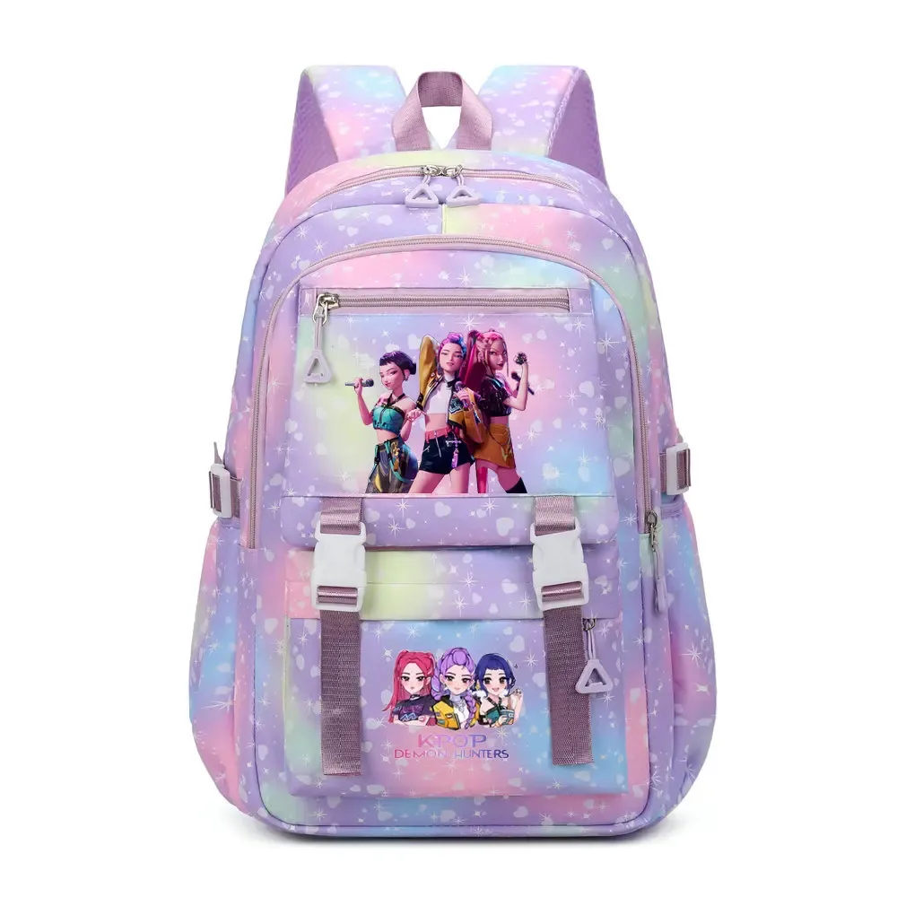 sac à dos kpop demon hunters en toile pikachu pour garçons, filles, adolescents, sac d'école, sac à dos pour hommes et femmes, sacs de voyage mochilas