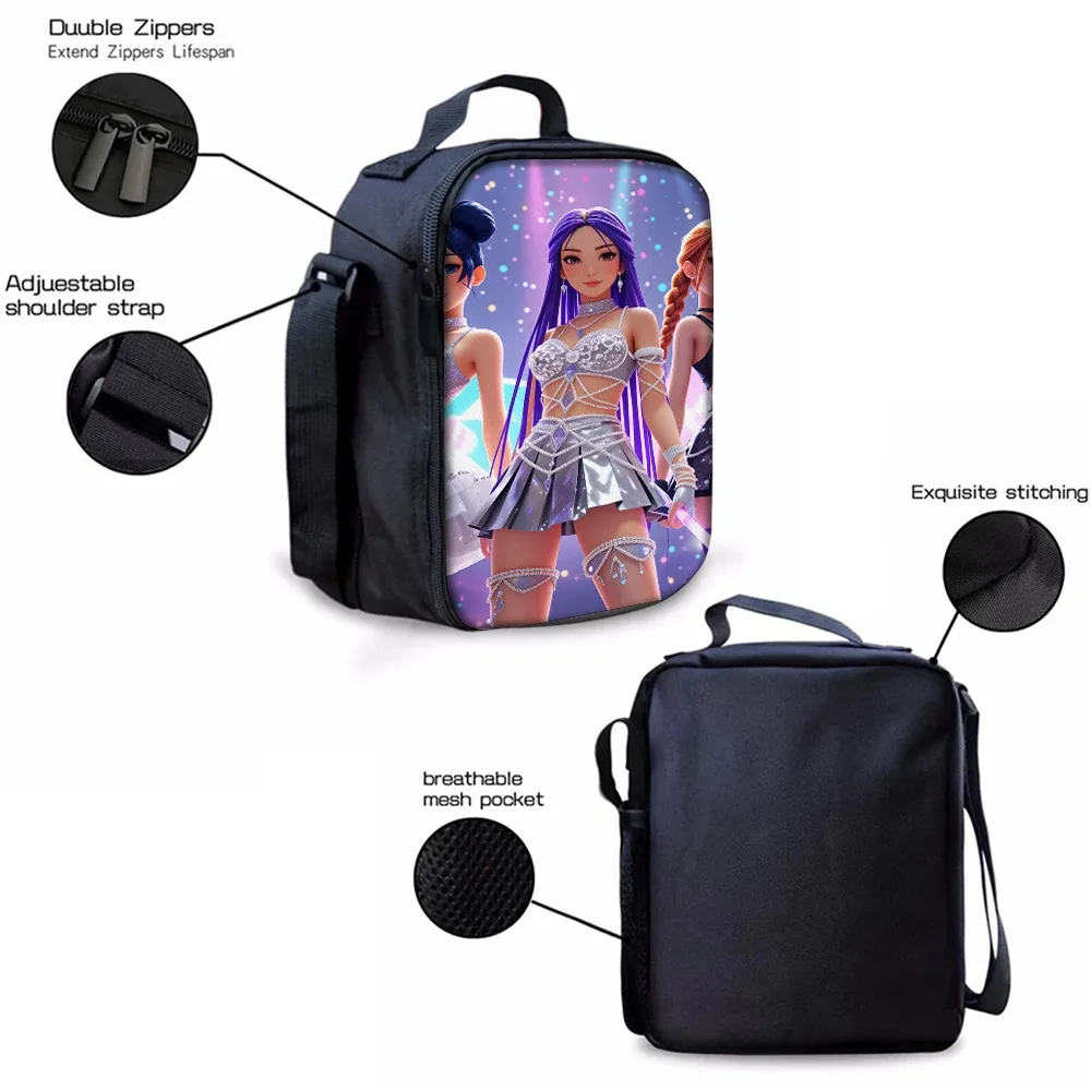 sac à dos imprimé groupe k-pop, 3 pièces, léger, grande capacité, pour l'école, le voyage, avec sac à bandoulière, sacs à crayons, cadeau parfait