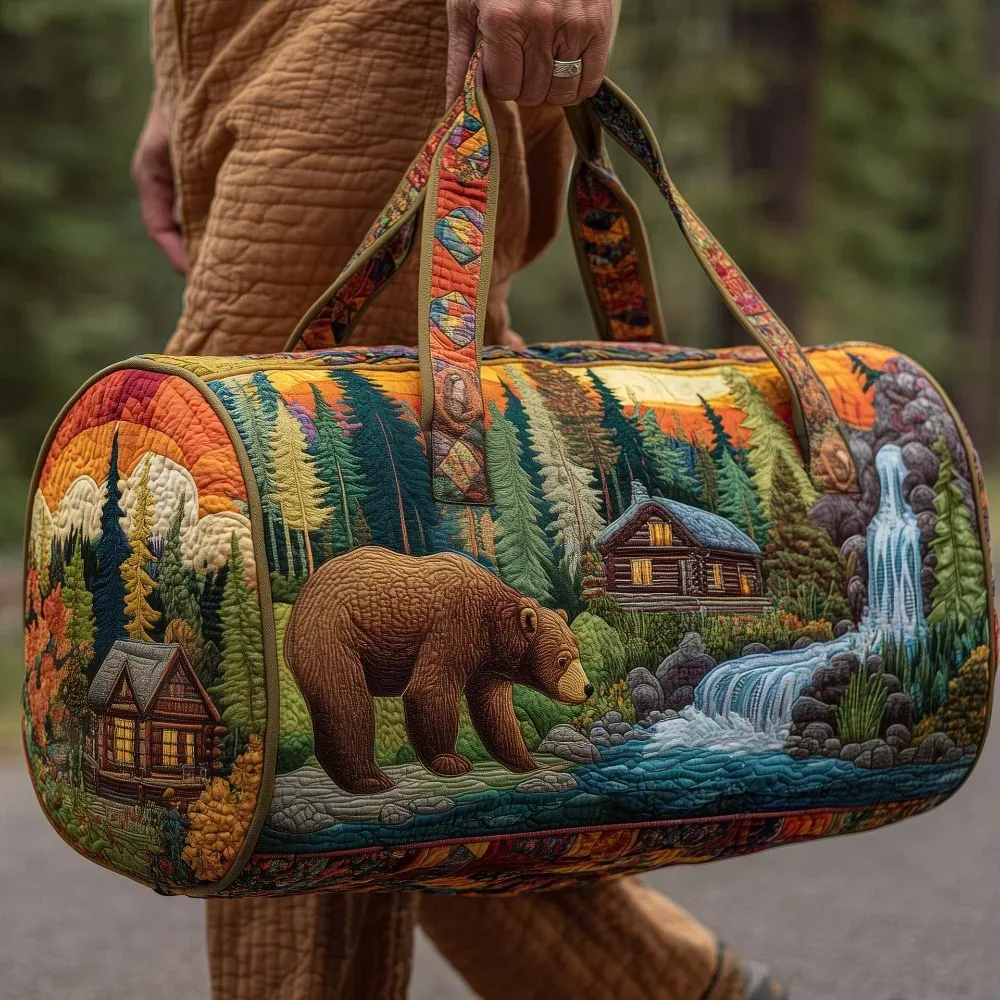sac de voyage matelassé à bandoulière avec motif animaux 3d, sac de sport et de gym grande capacité