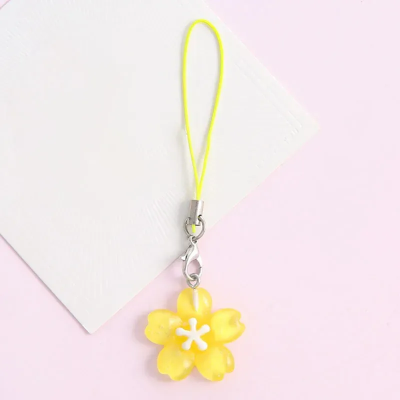 1 pièce, joli porte-bagage en forme de fleur de cerisier, pendentif coloré sakura, petit ornement pour sac, accessoire pour sac à dos, décoration, cadeau pour fille.