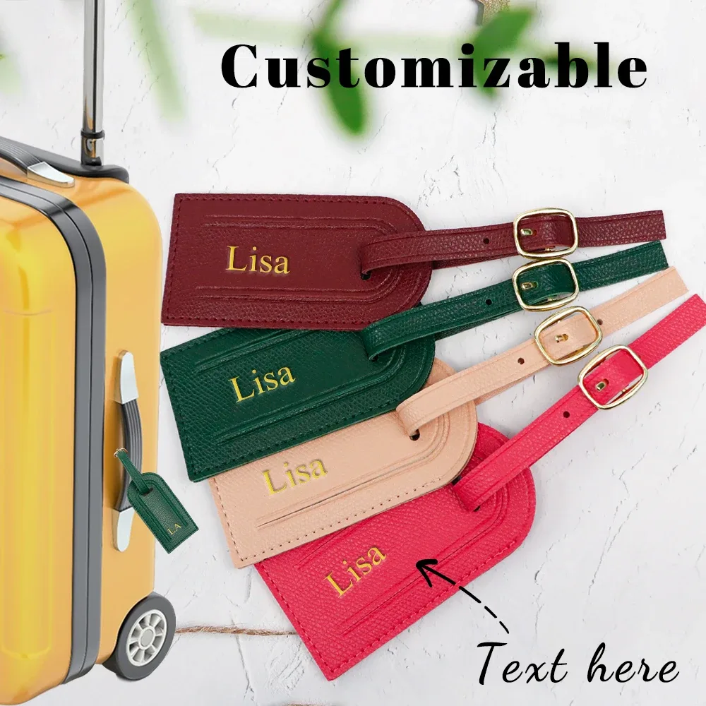 Sacs à main pour femmes en cuir PU personnalisés, étiquettes de bagages, pendentifs, étiquettes de bagages anti-perte, accessoires de bagages