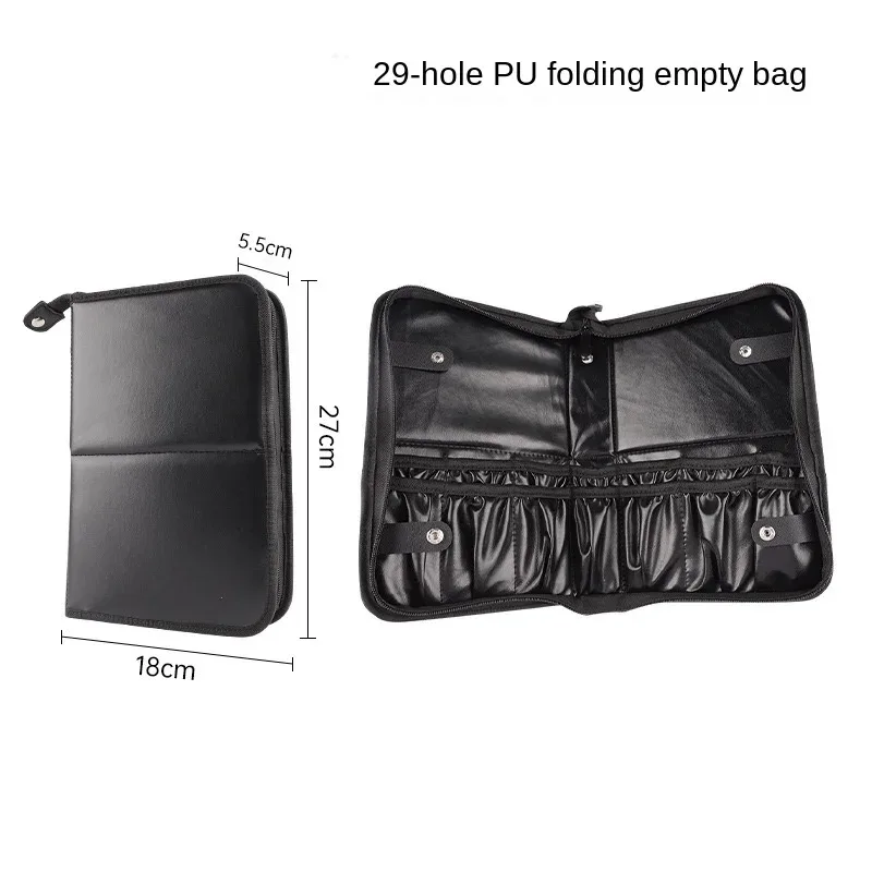 29 trous professionnel pli étanche femmes pinceau de maquillage outils sac organisateur voyage poudre cosmétique ensembles trousse de toilette support
